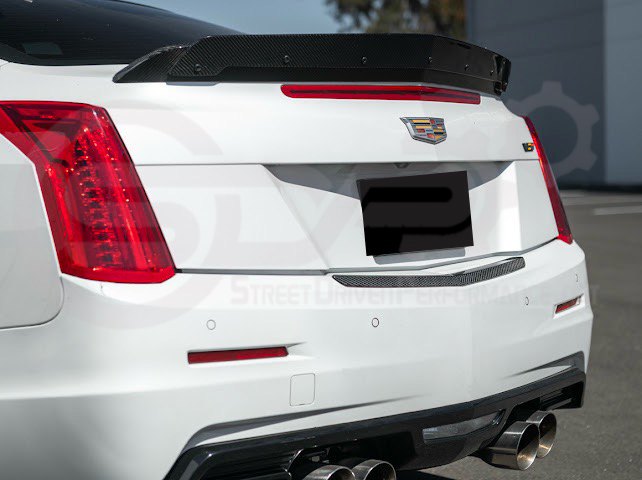 2015-2019 CADILLAC ATS / ATS-V COUPE | FACTORY STYLE CARBON FIBER REAR TRUNK DECKLID APPLIQUÉ INSERT TRIM REPLACEMENT